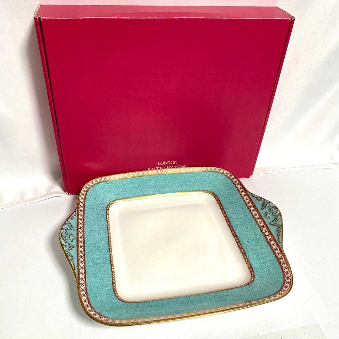 ウェッジウッド ユーランダー パウダーターコイズ スクエアプレート