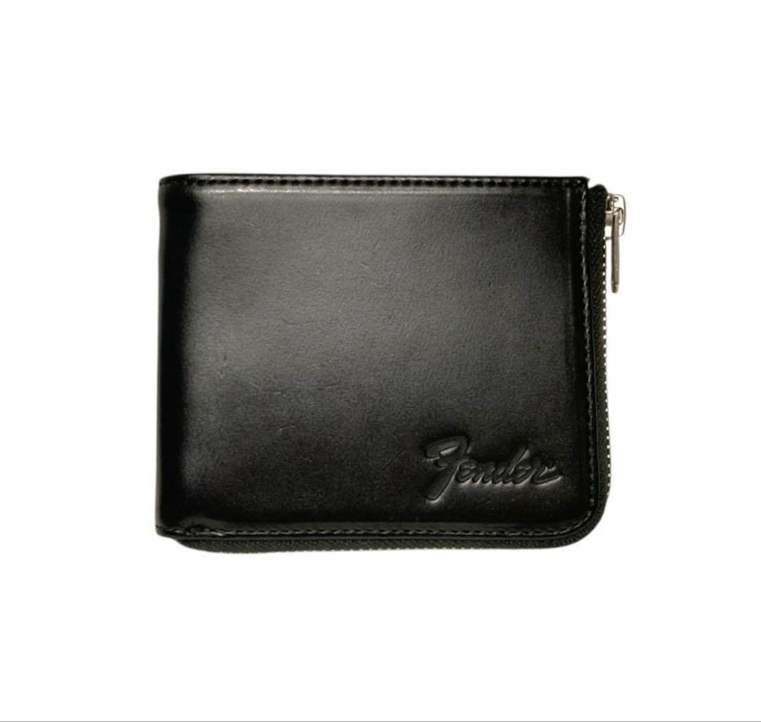 フェンダー FENDER 二つ折り財布 L字ファスナーブラック
