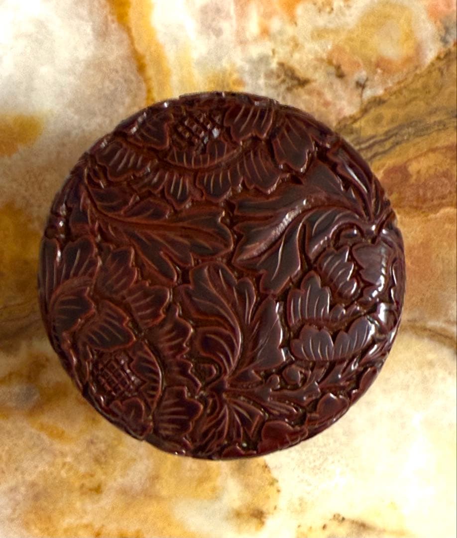 ⭐︎美しい牡丹　村上堆朱　漆器 棗茶道具伝統工芸