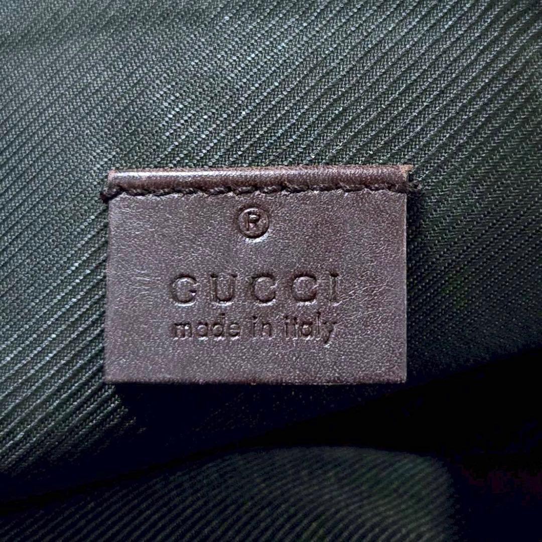 グッチ GG柄 レザーポーチ ブラウン 小物入れ 化粧ポーチ イタリア製