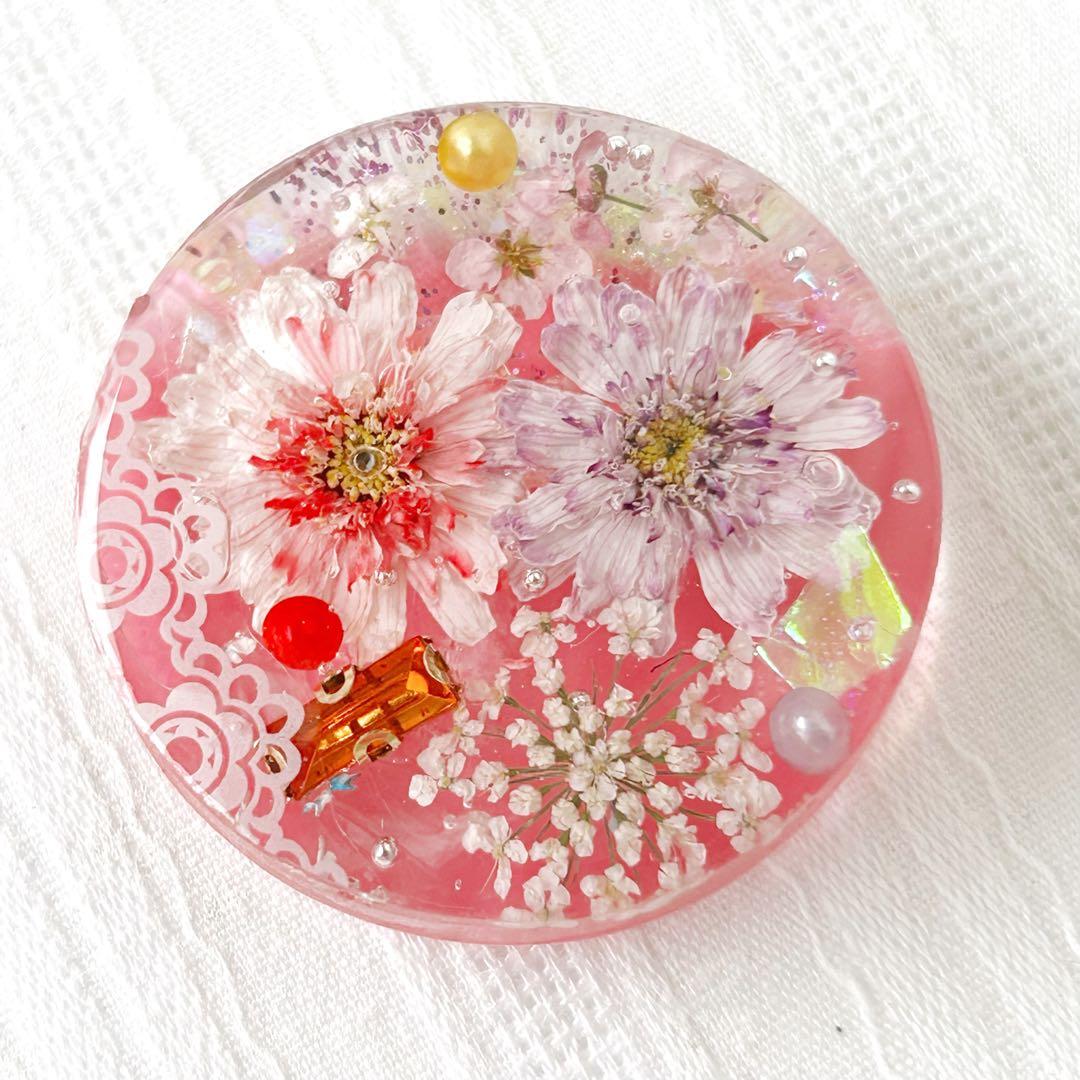 No.2473 ハンドメイド　ヘアゴム　レジン　ドライフラワー