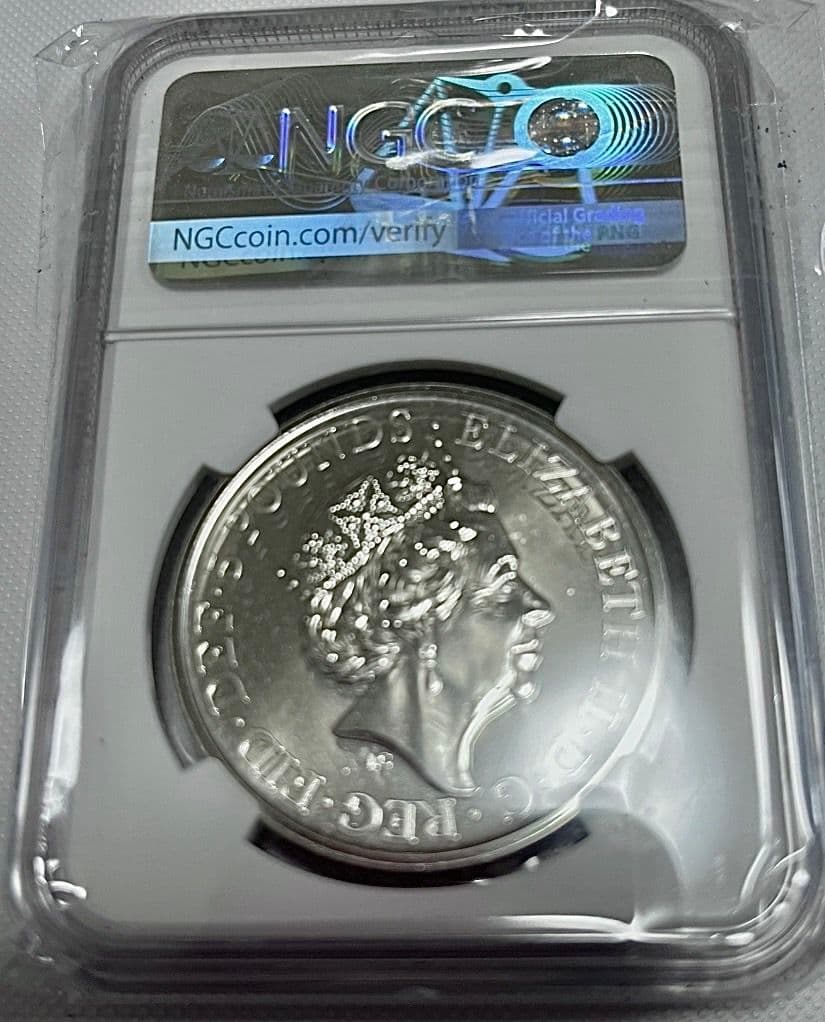 2021年 MS69 £5 銀貨 クイーンズビーストコンプリーター