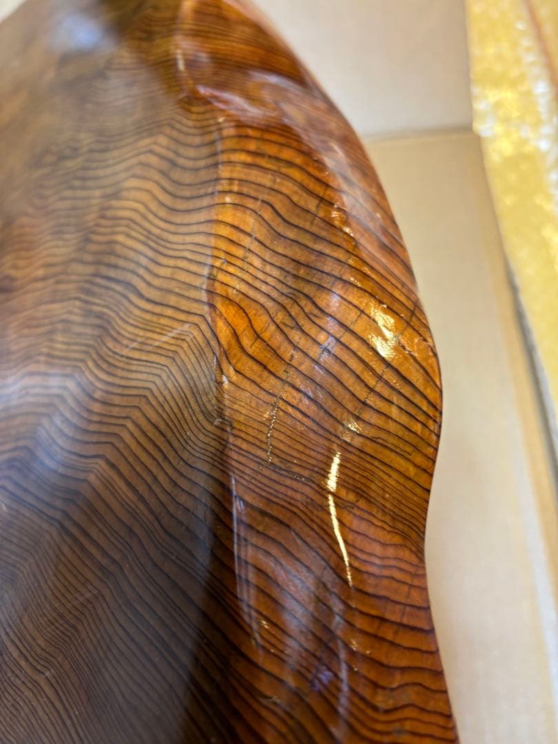 アンティークな大きめ屋久杉　花台　　54cmx31cm 虎杢　希少