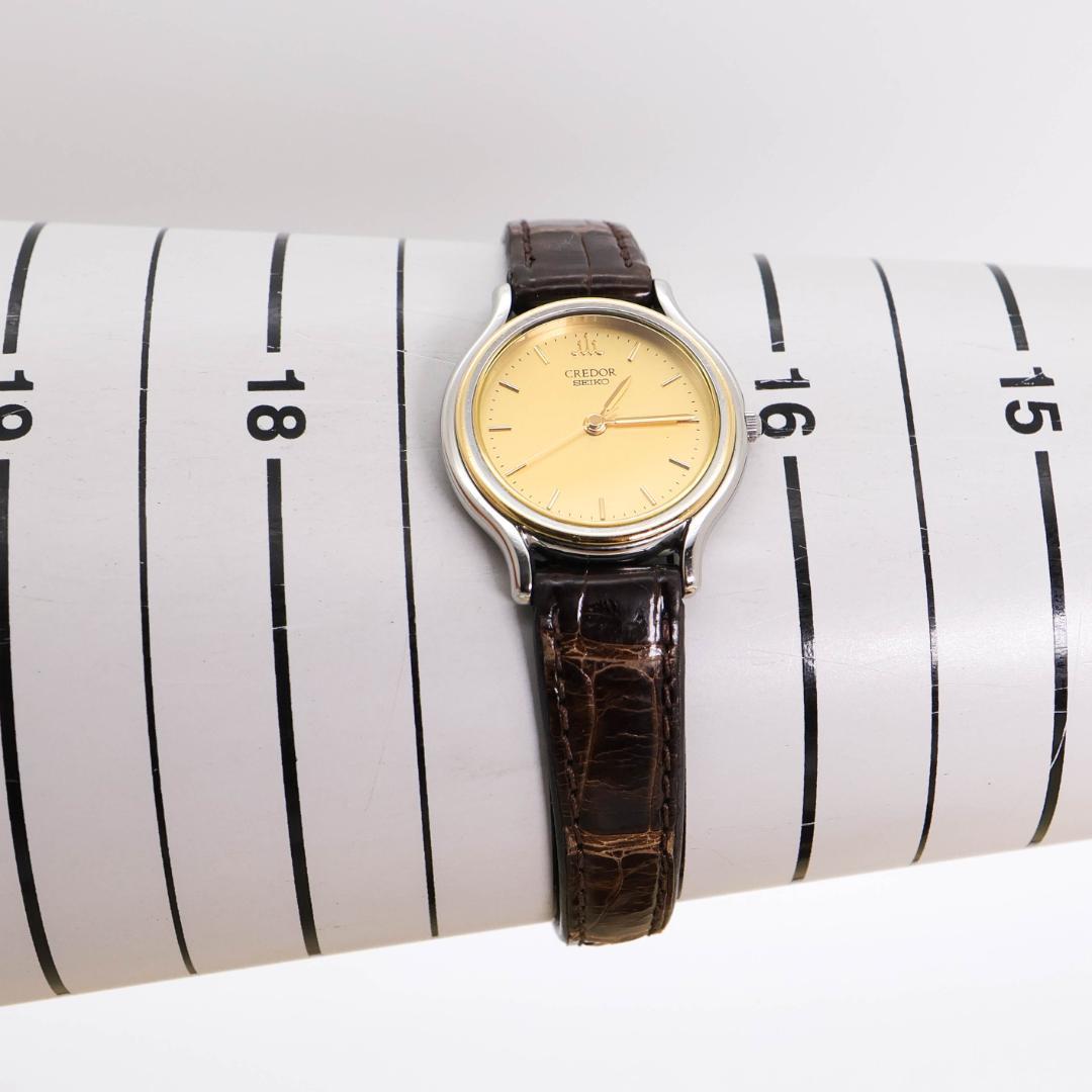 稼働 SEIKO CREDOR 腕時計 18金ベゼル 女性 クラシカル 2402