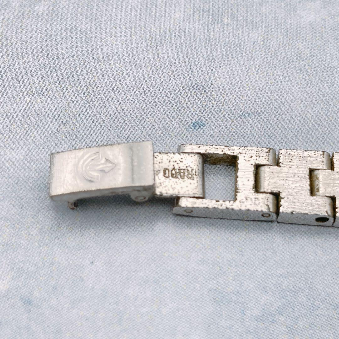 【稼動品】RADO 手巻き腕時計 グリーン レディース　ヴィンテージ　シルバー