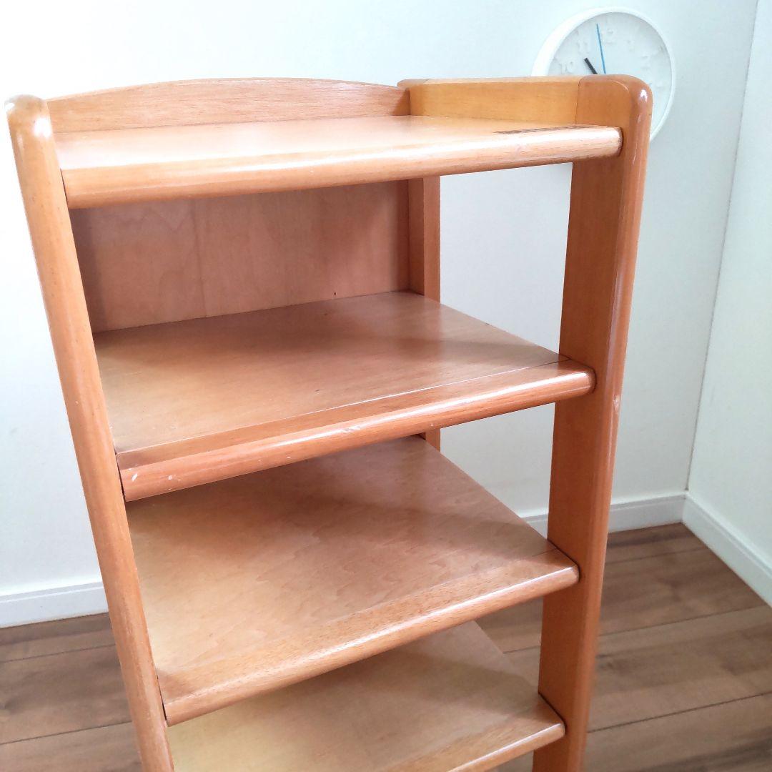 ビンテージ　オープンシェルフ　天然木材　５段収納　ラック　フクダクラフト