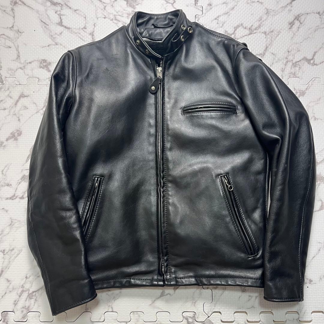 ワ*ズ様 近年/革の張り◎✨【米国製】schott シングルライダース 38si