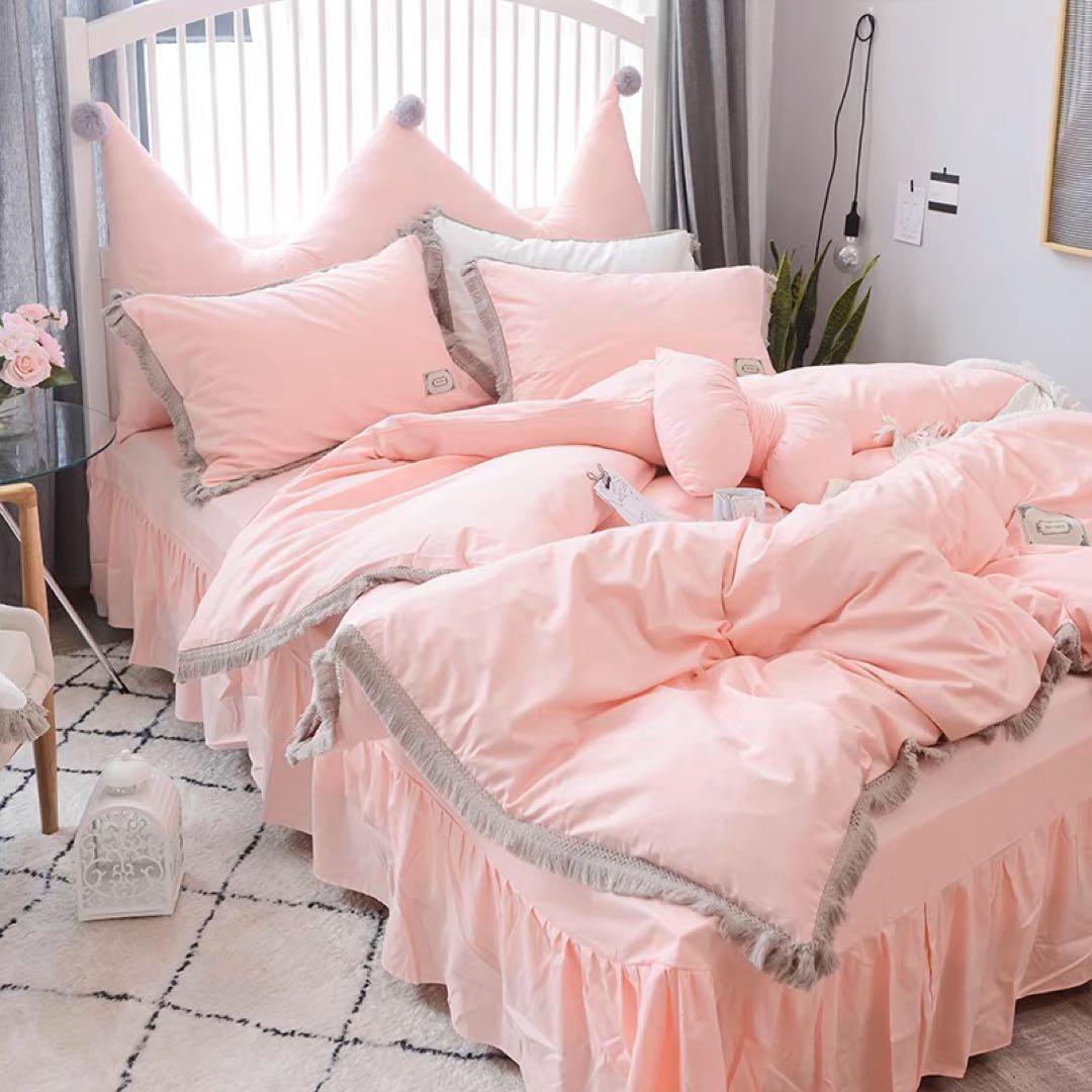 ダブルサイズ 寝具セット フリル付き
