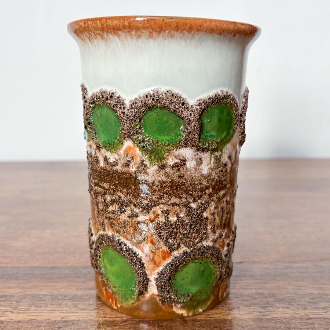 【東ドイツ Strehlaの花瓶】Fat Lava ヴィンテージ 368