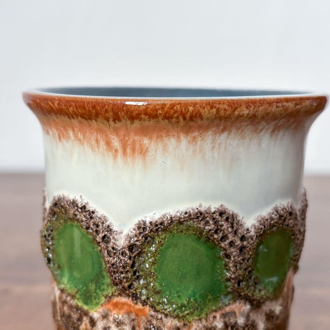 【東ドイツ Strehlaの花瓶】Fat Lava ヴィンテージ 368