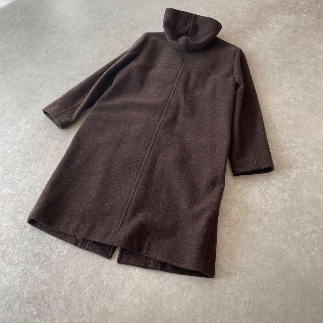 美品 マドモアゼルノンノン フード ダッフルコート ブラウン M