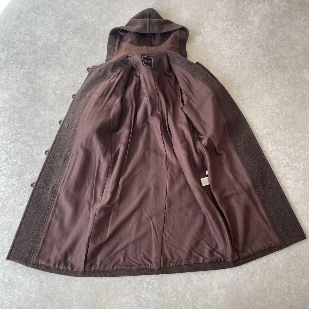 美品 マドモアゼルノンノン フード ダッフルコート ブラウン M