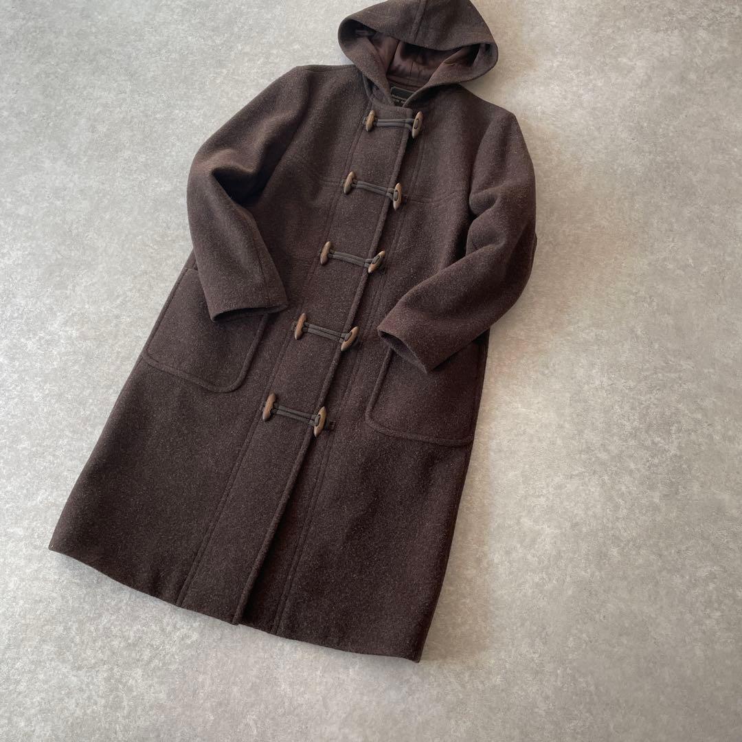 美品 マドモアゼルノンノン フード ダッフルコート ブラウン M