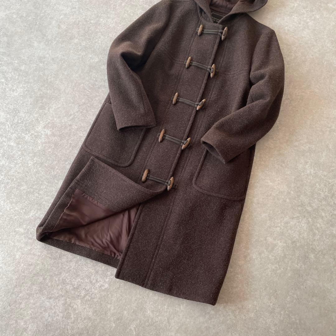 美品 マドモアゼルノンノン フード ダッフルコート ブラウン M