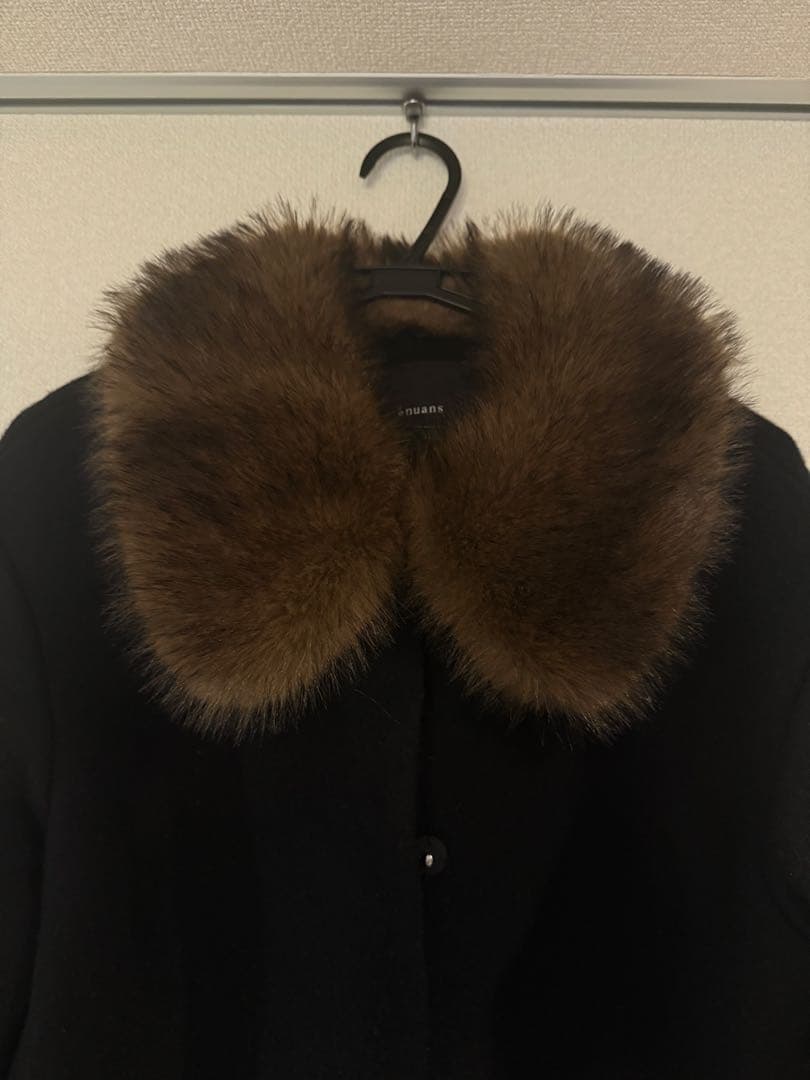 anuans ファートリムコクーンコート （BLACK）