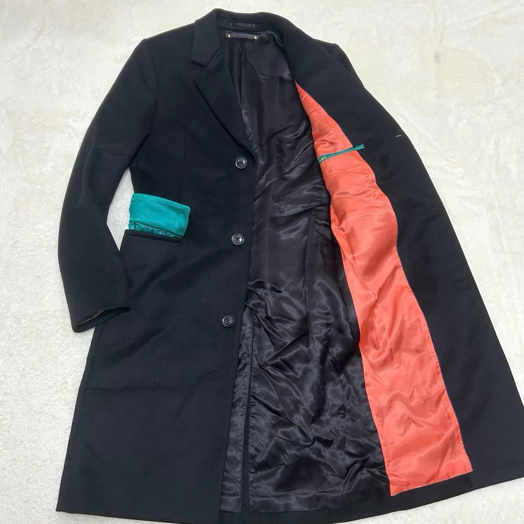 【美品】現行品 ポールスミス チェスターコート ウール ブラック Sサイズ