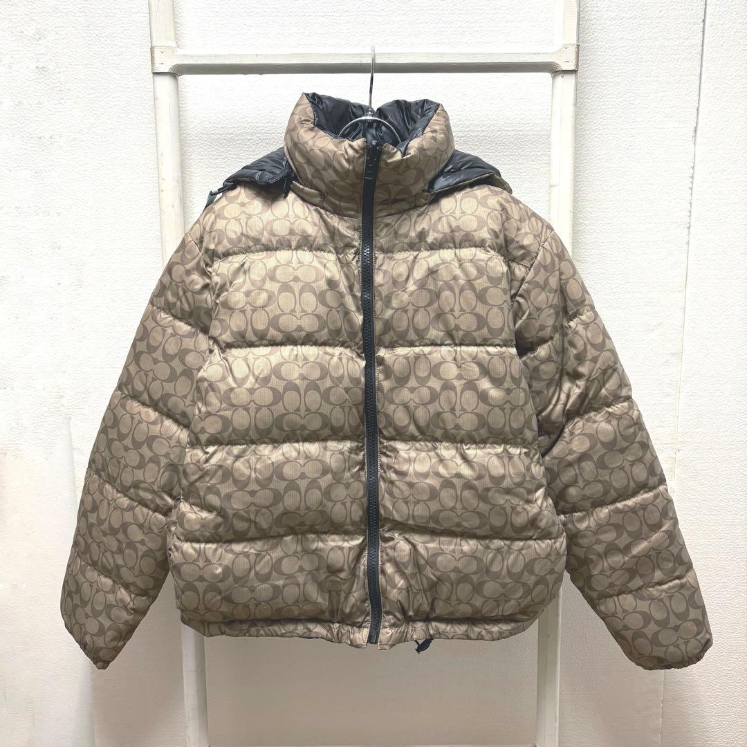 【美品】COACH コーチシグネチャーダウンジャケット M