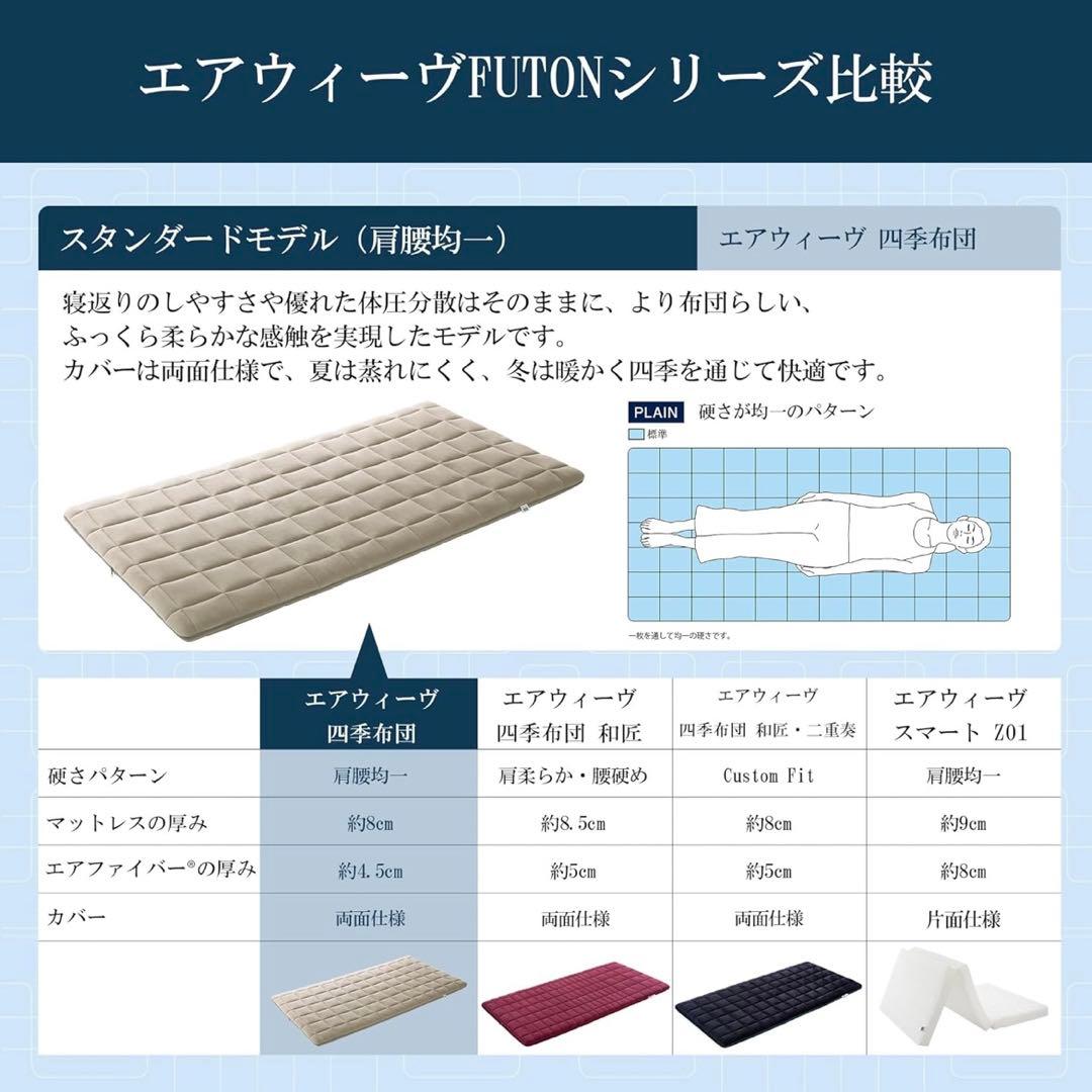 【未使用未開封】airweave エアウィーヴ 四季布団 敷き布団 肩腰均一