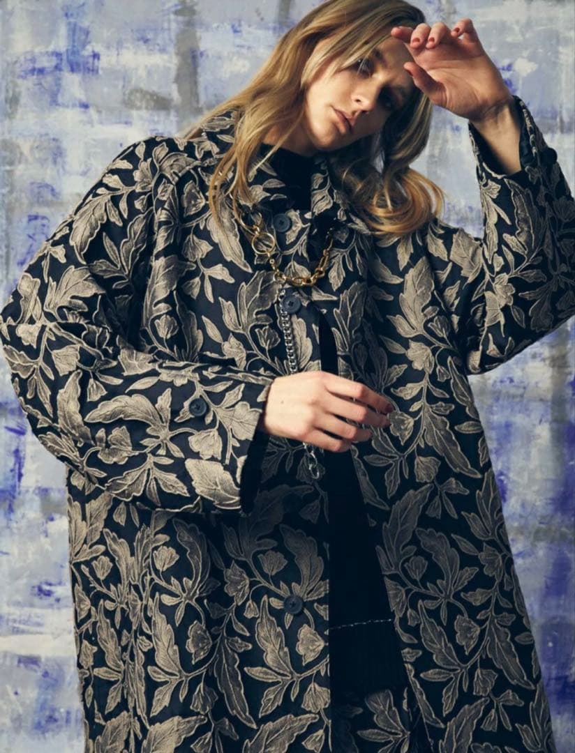 MAISON SPECIAL リーフジャガードプライムオーバーステンカラーコート