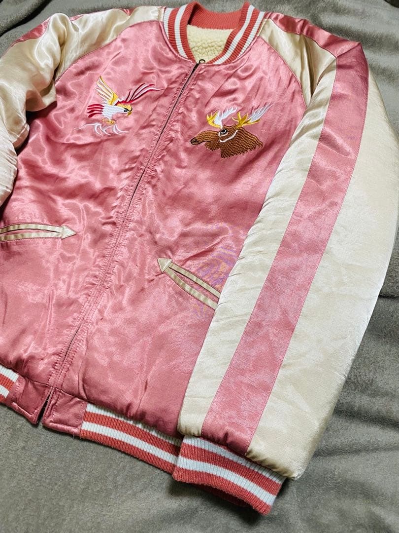 美品２面用 HOUSTON USA 芝ワンちゃん 日本 スカジャン unisex