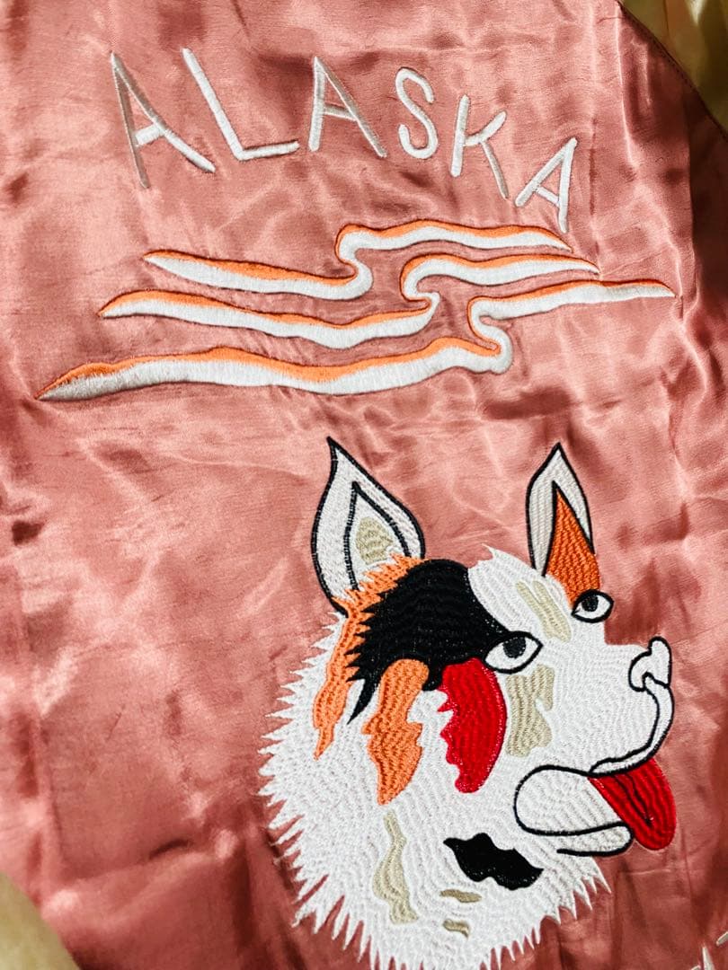 美品２面用 HOUSTON USA 芝ワンちゃん 日本 スカジャン unisex