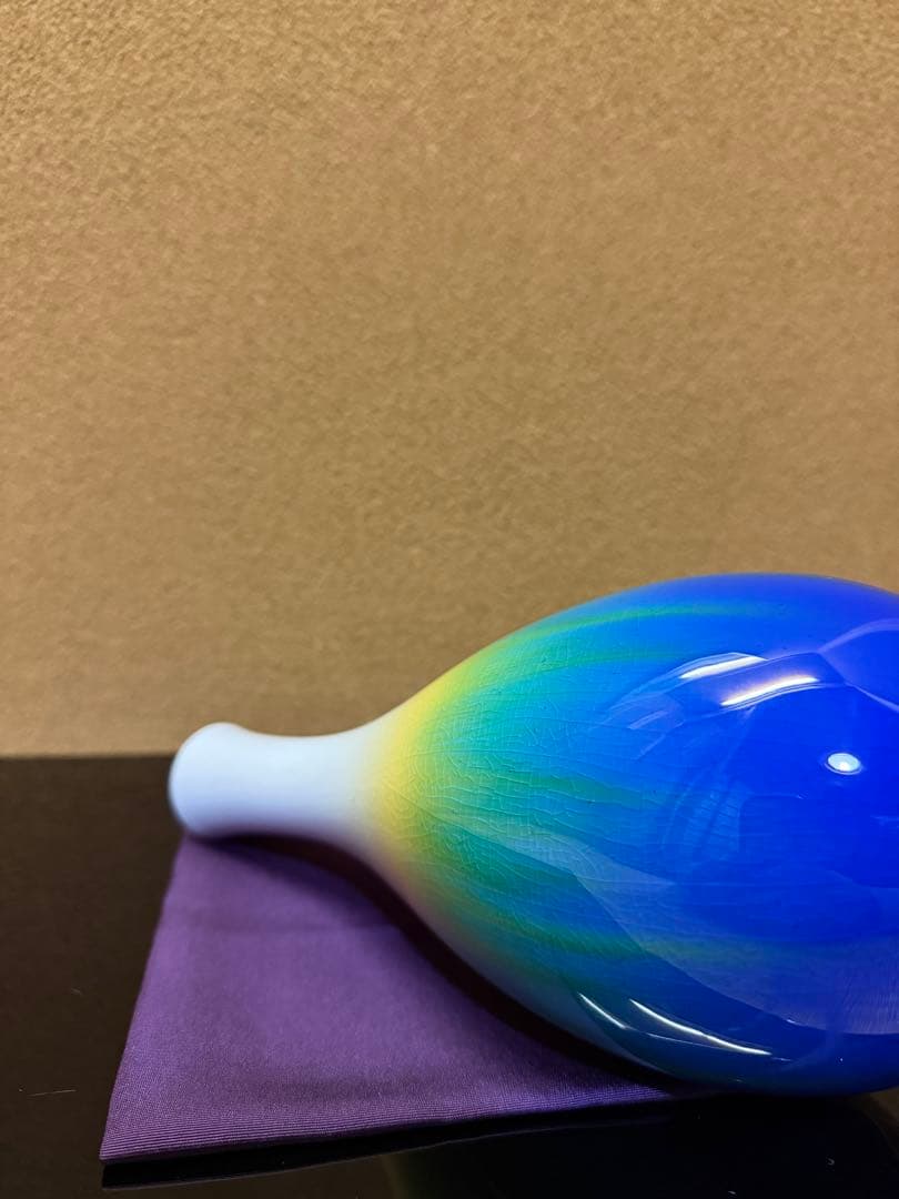 九谷焼　四代徳田八十吉　瑞穂　花入　共箱