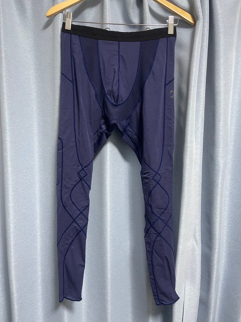 ワコールCW-X HZO749/紺色/スタビライクスモデル/ロングタイツ(L)