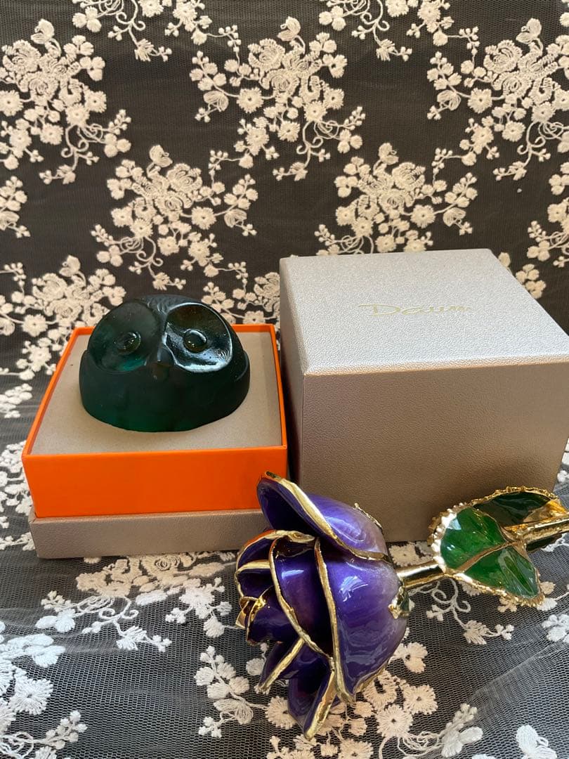 ドームフランス　Daum 置物　鳥　フクロウ