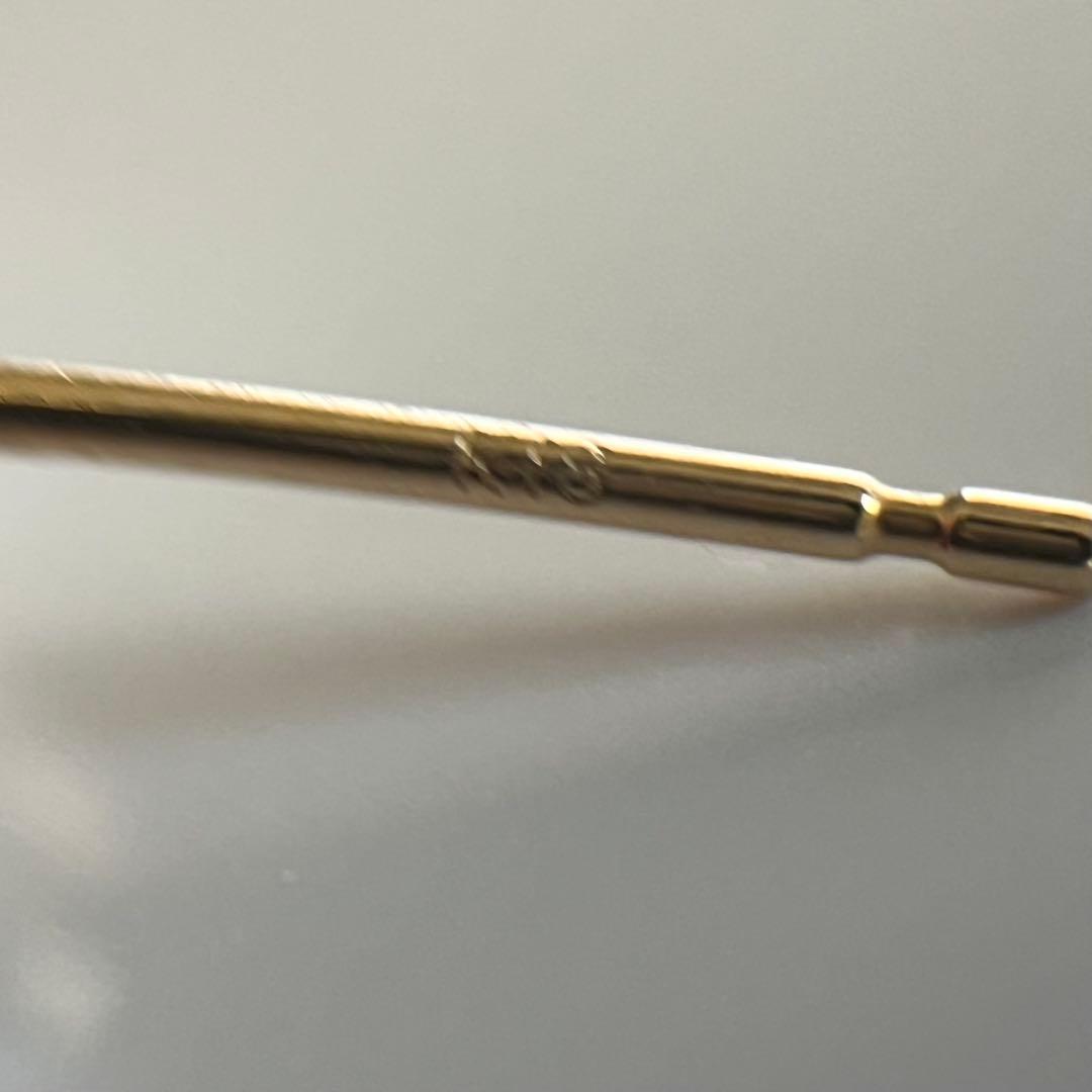 新品 K18 越物7.0mmアコヤパールと6mm淡水パールのダブルパールピアス