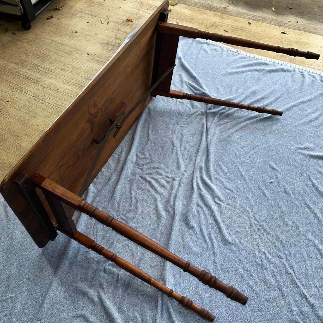 アンティーク木製センターテーブル メジャー付き