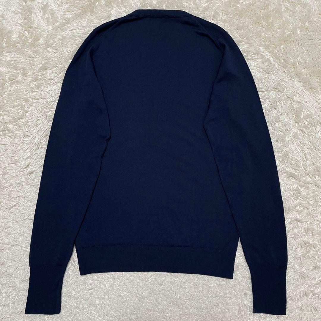 JOHN SMEDLEY ハイゲージ ウール ニット Vネック　カーディガン