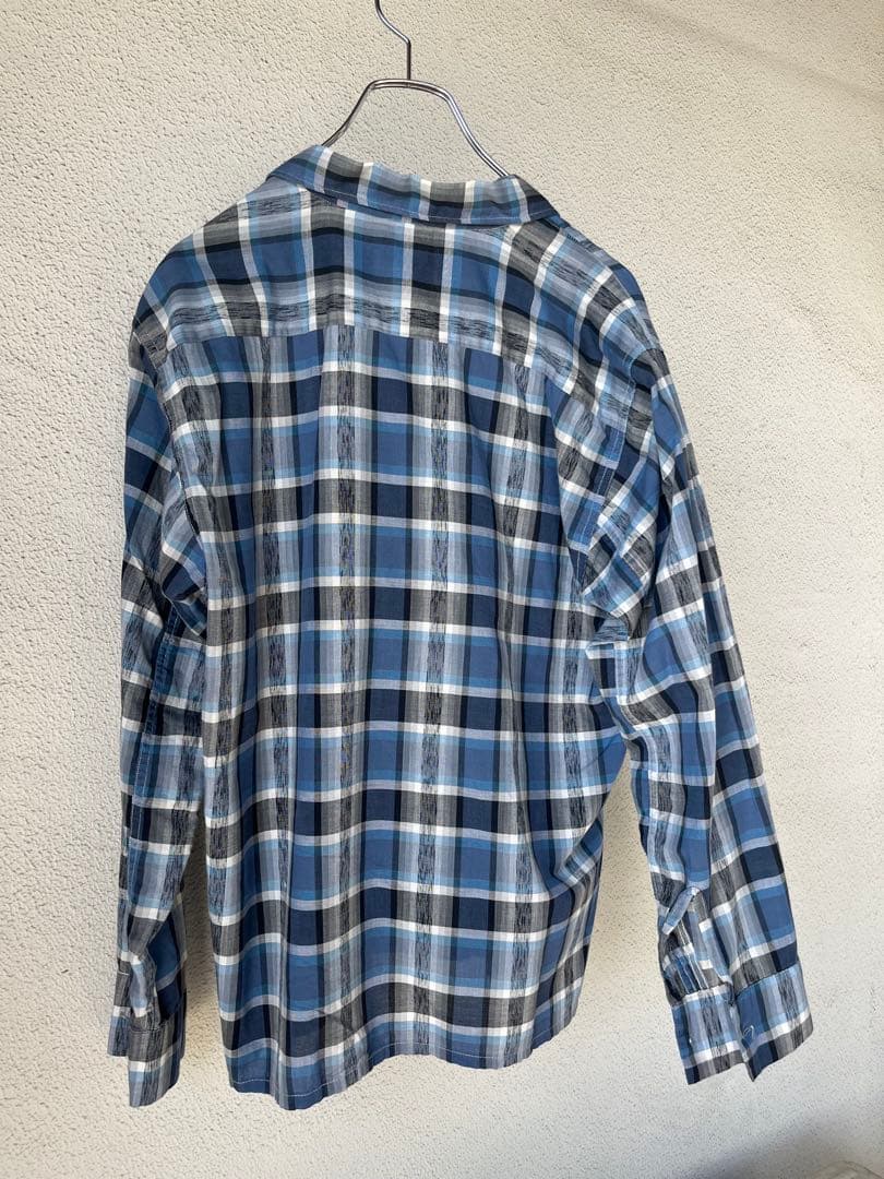 60s vintage Dri-Don 青系チェック Mサイズ 長袖シャツ