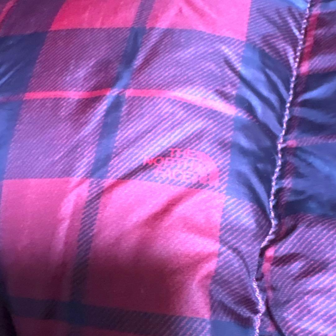 THE NORTH FACE ダウンジャケット レディース80S赤・黒チェック