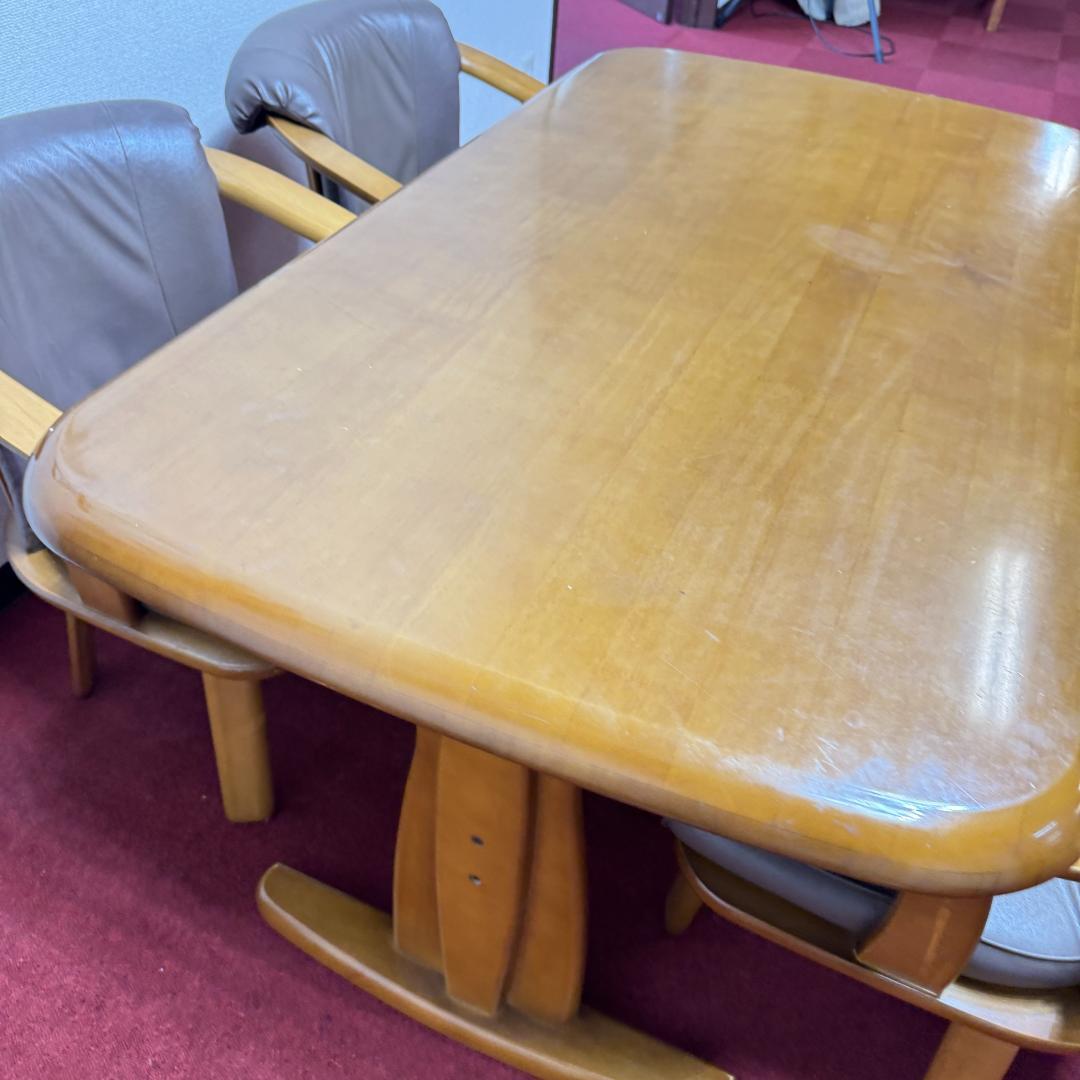 東京23区送料無料　ダイニング5点セット　回転椅子