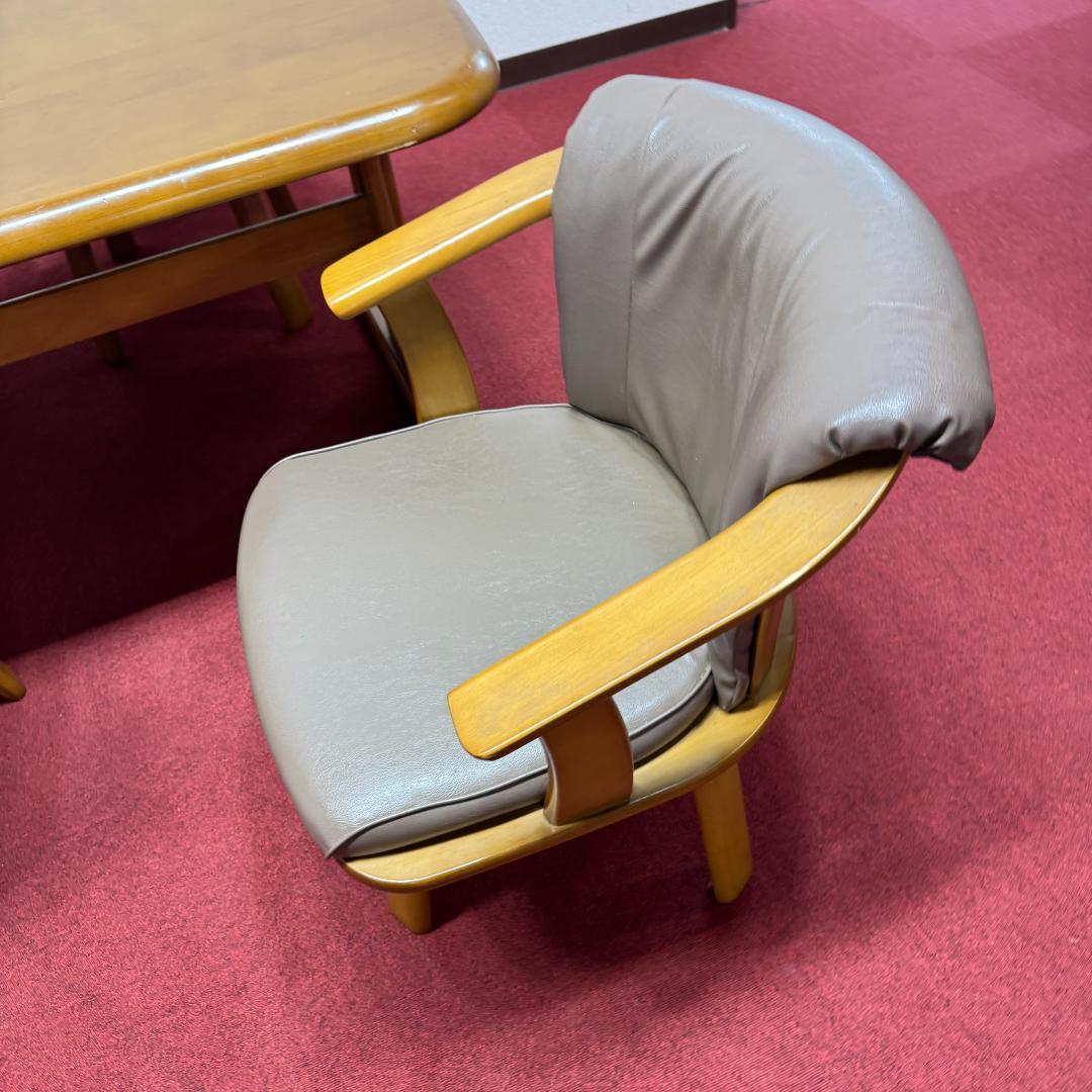 東京23区送料無料　ダイニング5点セット　回転椅子