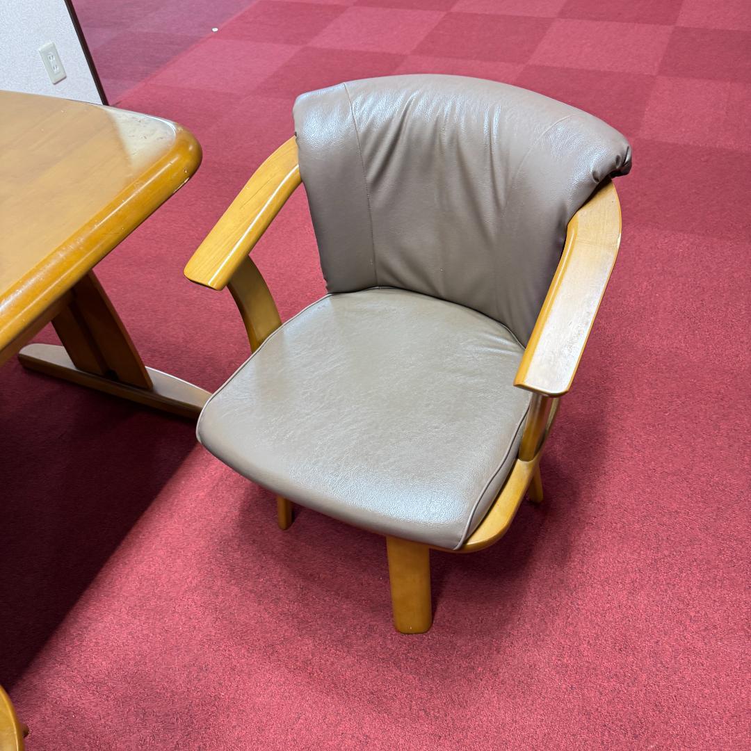 東京23区送料無料　ダイニング5点セット　回転椅子