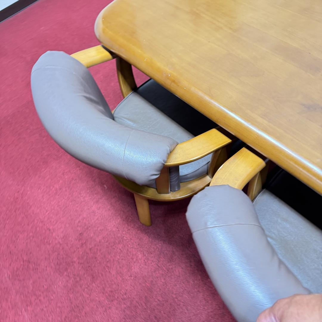 東京23区送料無料　ダイニング5点セット　回転椅子