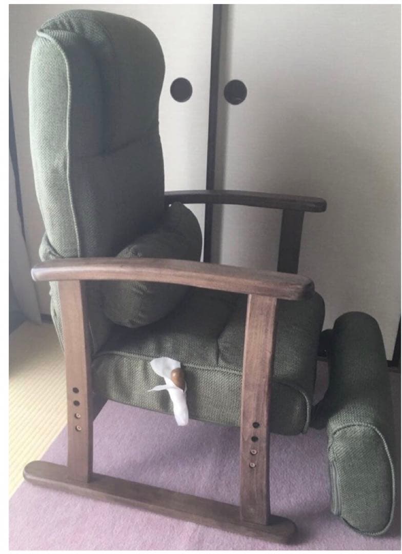 エムール　オットマン付き高機能高座椅子ポケットコイル座面リクライニングチェア