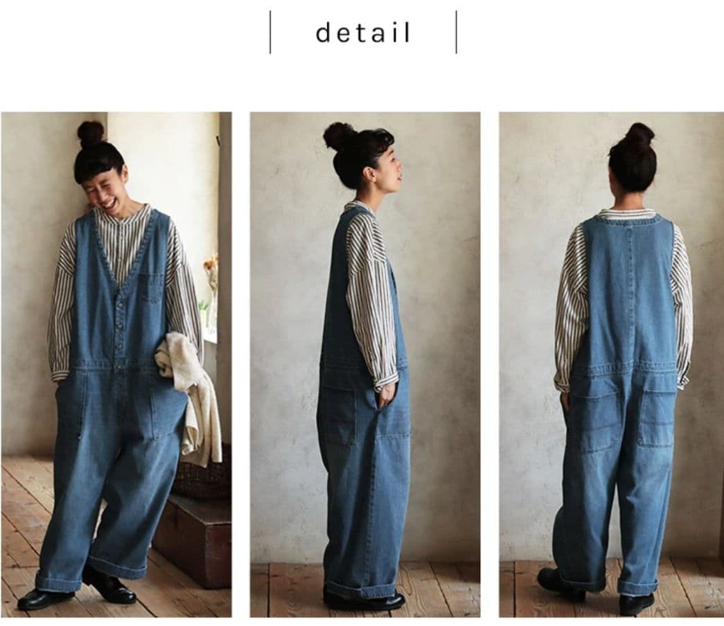 美品　ソウルベリー　店長のデニムなサロペット　オーバーオール　ゆったり　L　人気