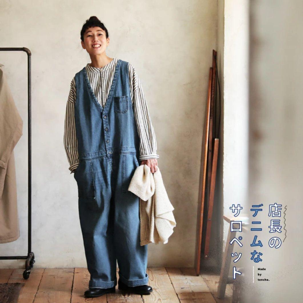 美品　ソウルベリー　店長のデニムなサロペット　オーバーオール　ゆったり　L　人気