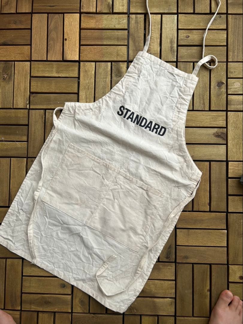 レア　STANDARD コットンエプロン アイボリー