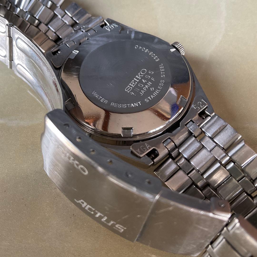 SEIKO ACTUS SS 21JEWELS千鳥柄文字盤稼働品