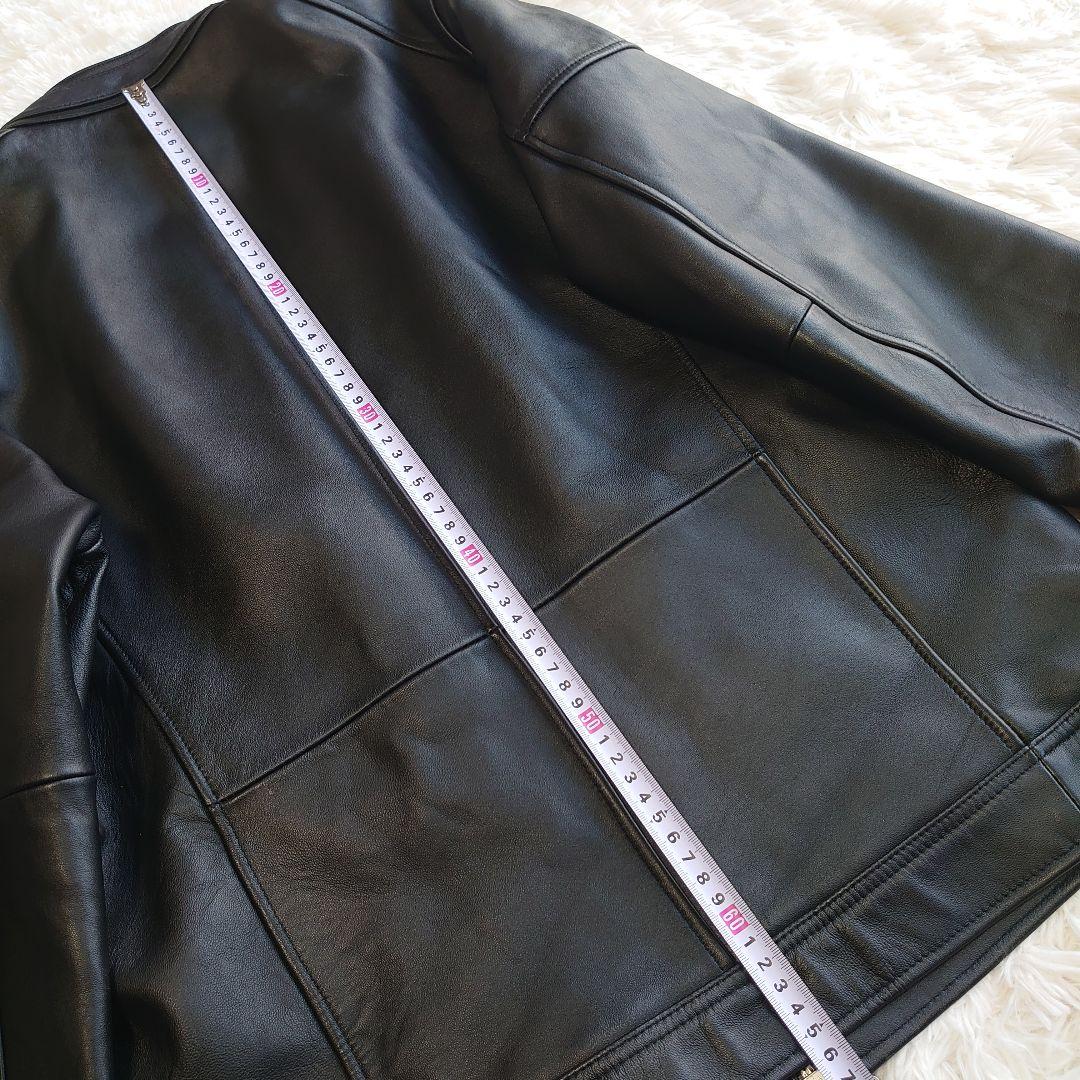 メンズビギ 羊革 シングルライダース ジャケット サイズ4 XL相当
