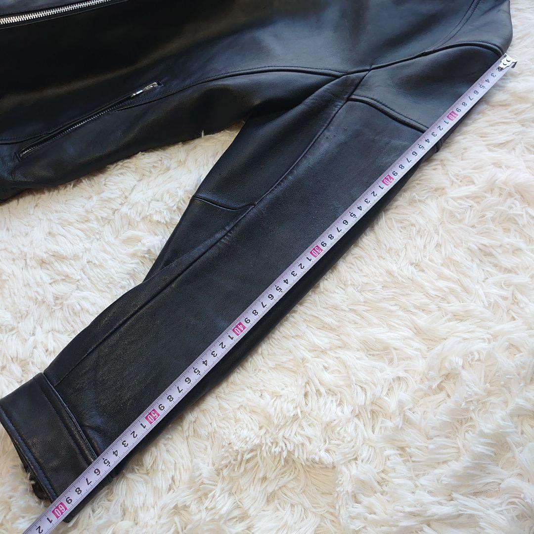 メンズビギ 羊革 シングルライダース ジャケット サイズ4 XL相当