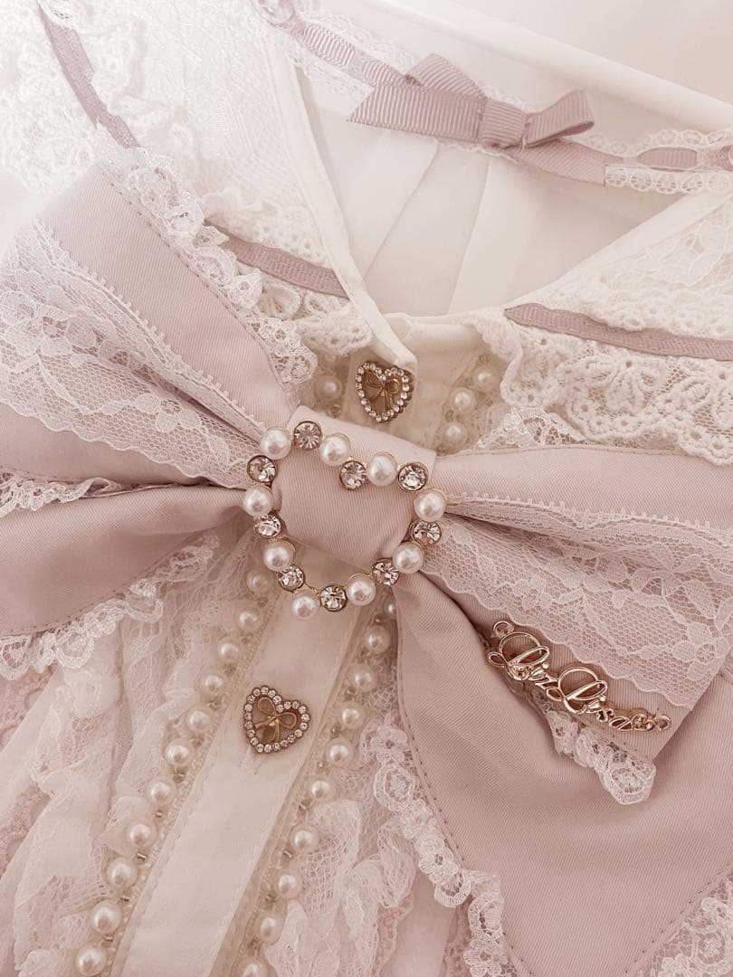 LIZLISA メニーリボンスリーブセーラーブラウス ピンク 美品