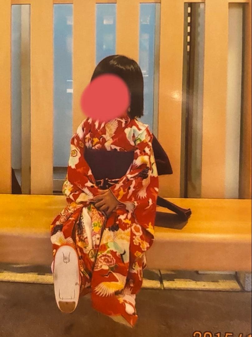 そる　大正ロマンアンティーク着物　正絹　三歳〜五歳向け　お襦袢付き