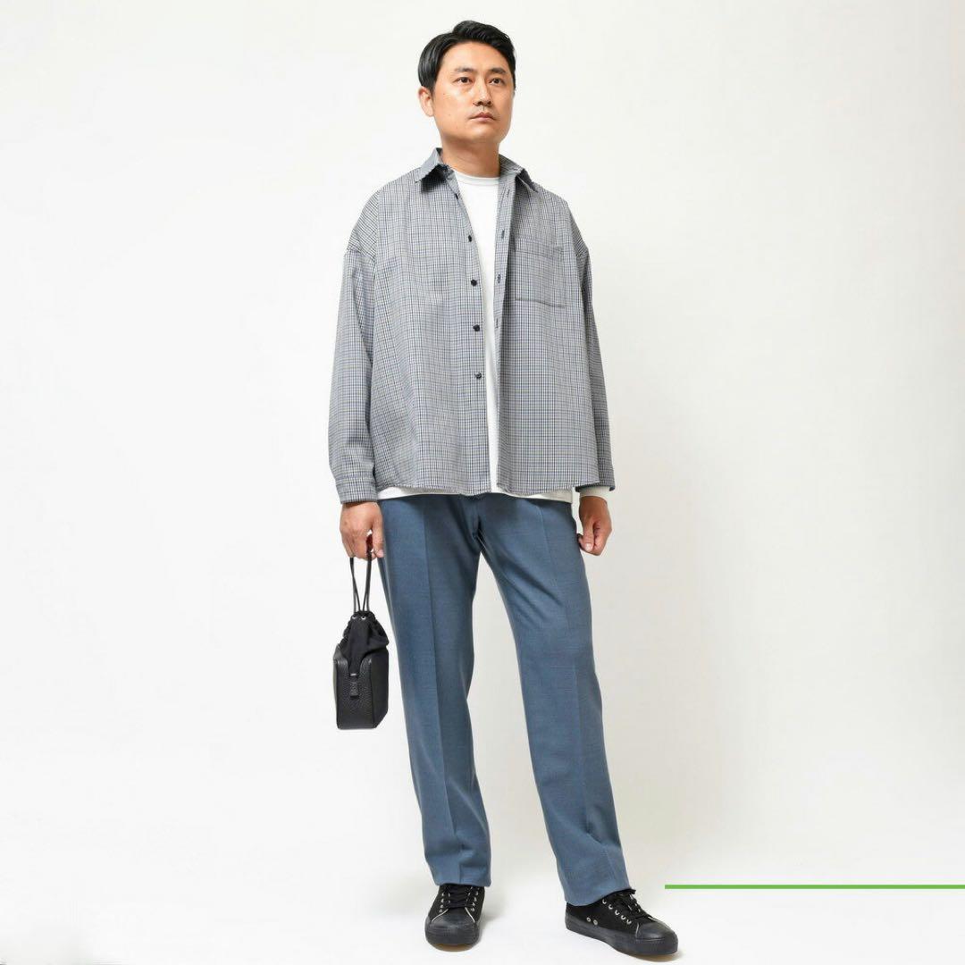 MARNI マルニ ポリエステル ウール チェックシャツ 46