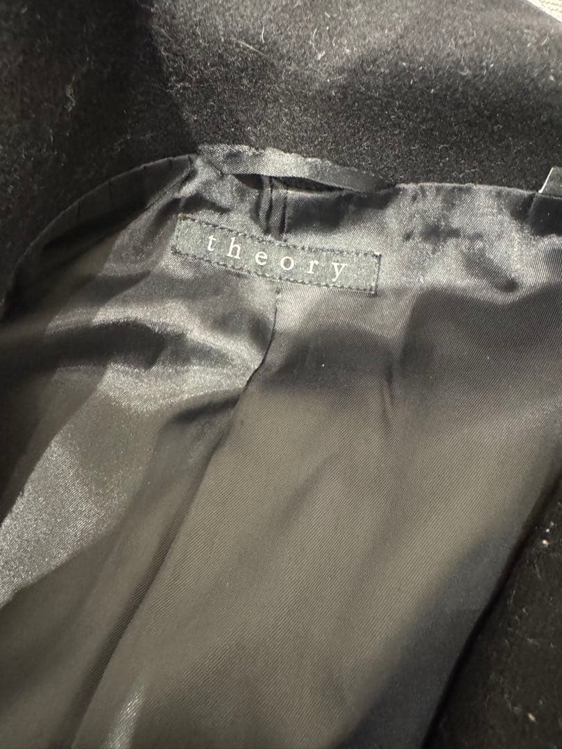 冬準備　theory セオリー スタンドカラー カシミヤ　ステンカラーコートXS