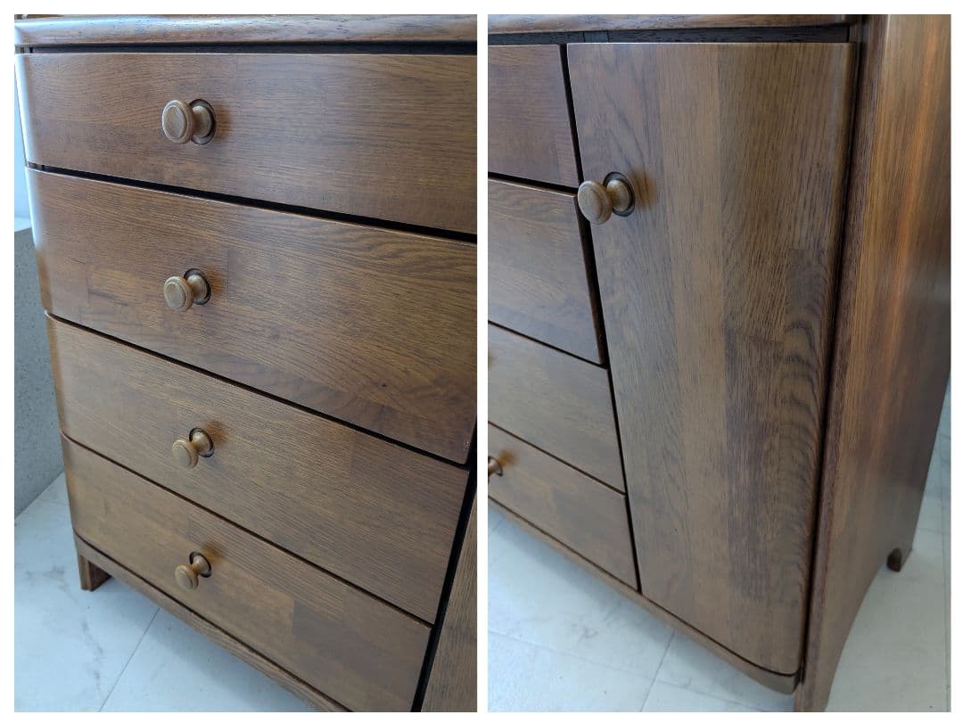 マルニ木工 ビンテージ キャビネット 90年代 地中海シリーズ ダークナチュラル