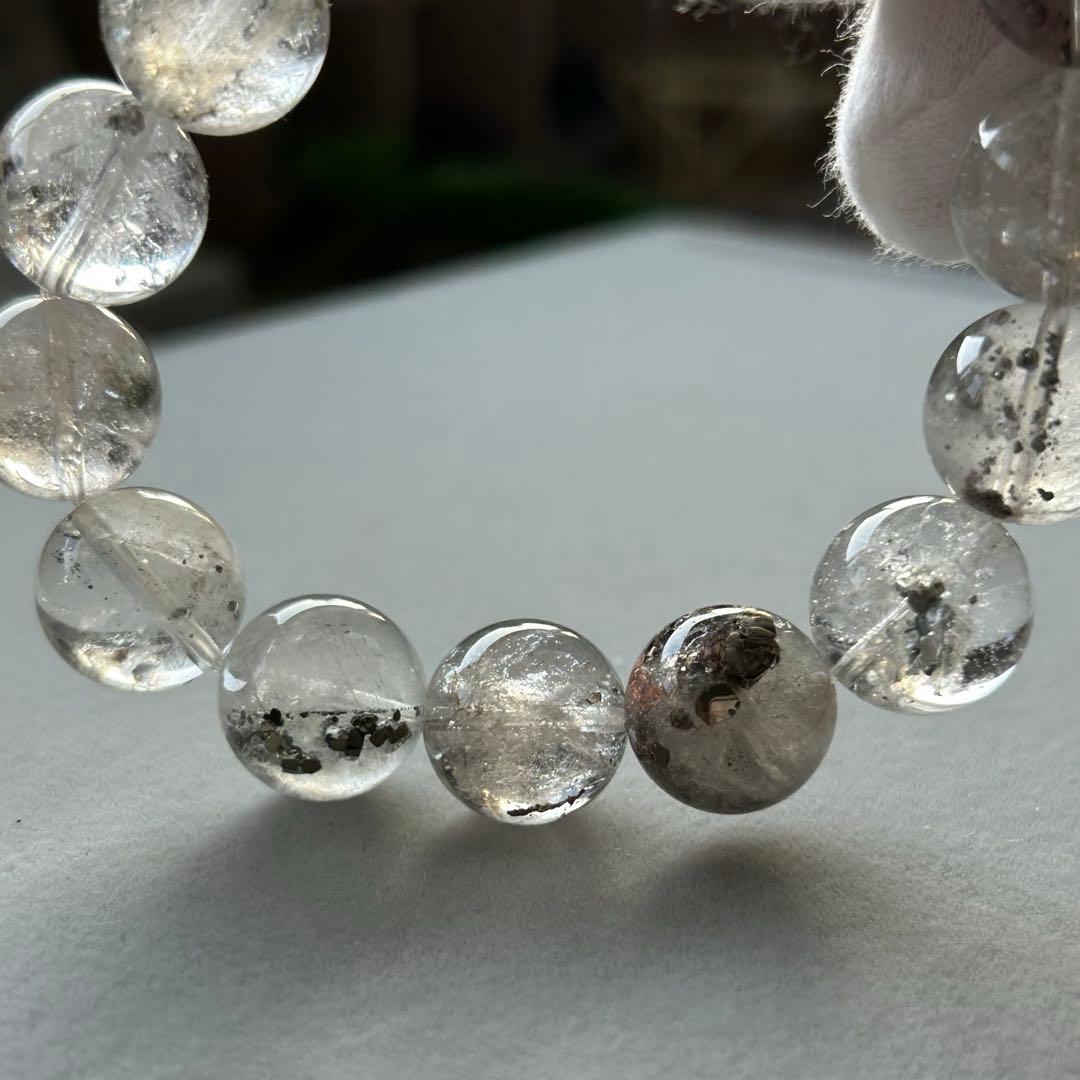 【新品未使用】キューブパイライトインクォーツ ブレス13.7mm 内径17cm